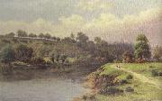 William henry mander A Stroll along the Riverbank (mk37) France oil painting artist